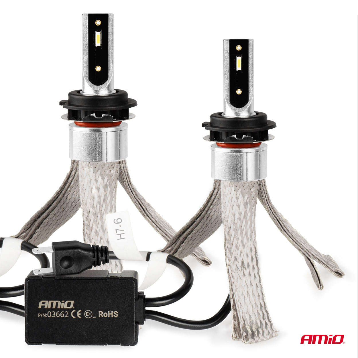 Żarówki samochodowe LED seria FLEX+ H7-6 12 V 24 V 6000K Canbus AMIO-03662 — ujęcie 4