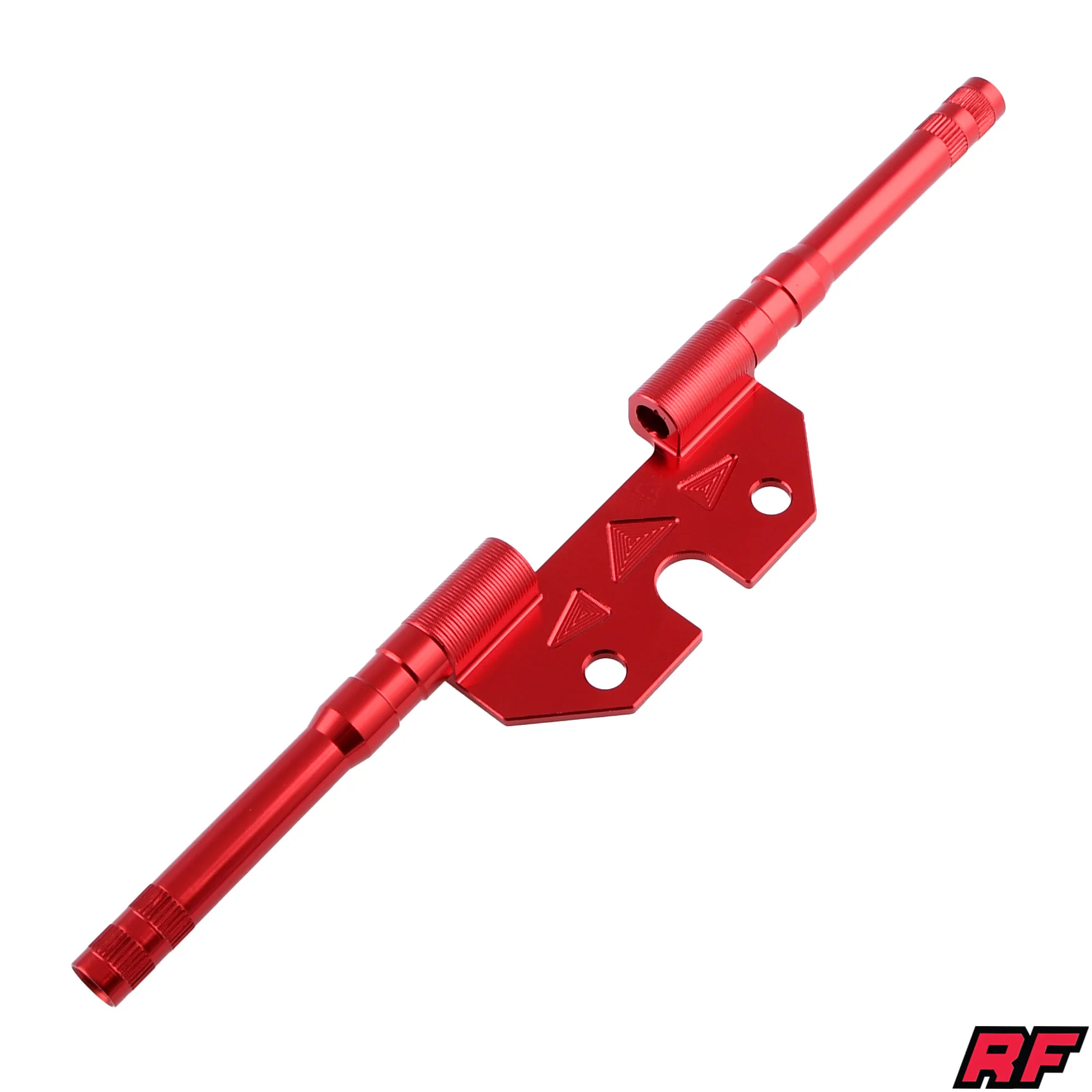 Uchwyt kierunkowskazu Simson tył 10 mm okrągły aluminium CNC czerwony z gwintem M8 Racing Force — ujęcie 1