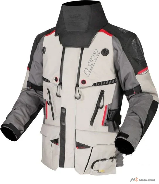 Kurtka LS2 apollo man grey black red XXL