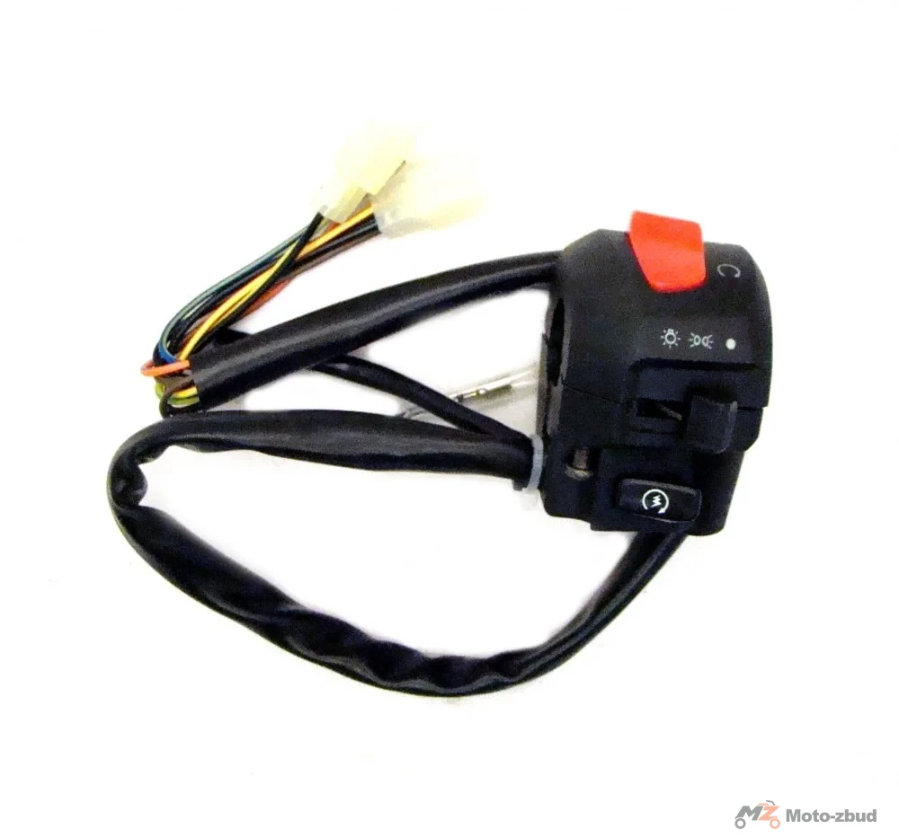 Junak M20 320 cm³ zespół przełączników prawy (czarny mat) (2x kostka 2/4 + 3 przewody) — ujęcie 2