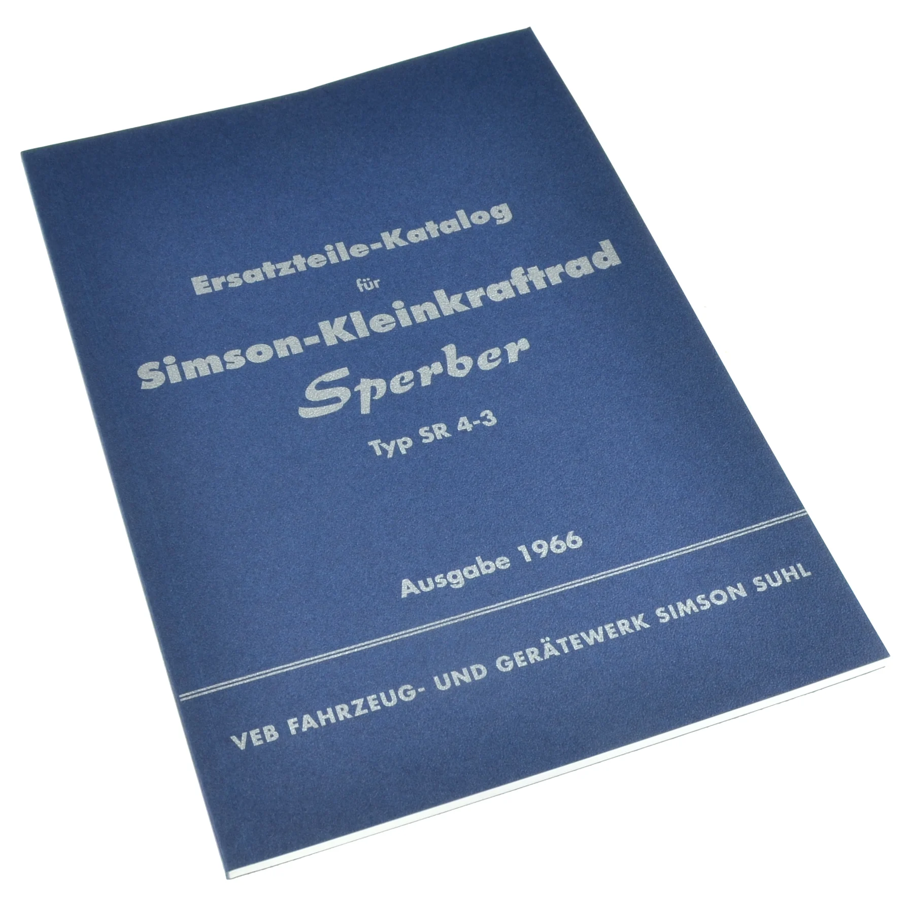 Katalog części Simson Sperber SR4-3 wydanie 1966 MZA — ujęcie 1