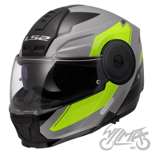 Kask szczękowy LS2 FF902 Scope II Duria Grey Hi-Vis — L z Pinlockiem — ujęcie 1