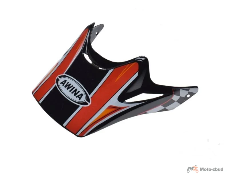 Daszek kasku enduro czerwono-czarny AJ037
