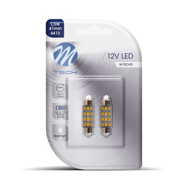 Żarówka LED 41 mm L030 C5W 12XSMD2835 bia M-Tech LB030W — ujęcie 2