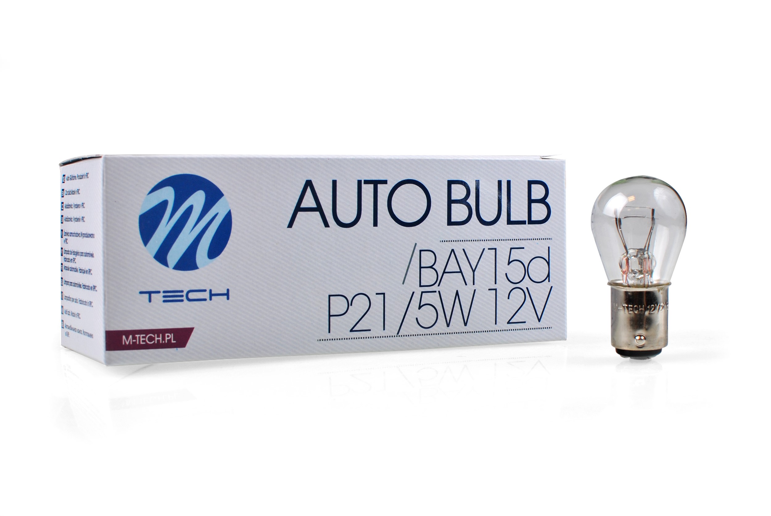 Żarówka pomocnicza 12 V P21W/5W M-Tech, 10 szt. Z15 — ujęcie 3