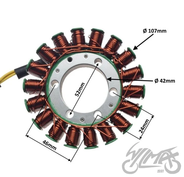 Stator 18 cewek do Hondy VFR800FI 1998–2001 — ujęcie 2