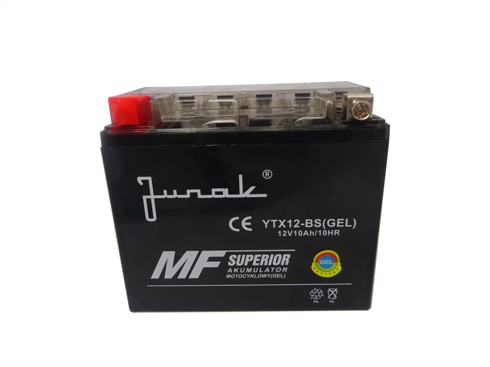 Akumulator Junak 12 V/10 Ah UTX12-BS (GEL) / YTX12-BS (GEL) żelowy (wys.x szer.x dł.) (130*85*150) (spakowane po 6 sztuk) (nr rej.E0011444BW)