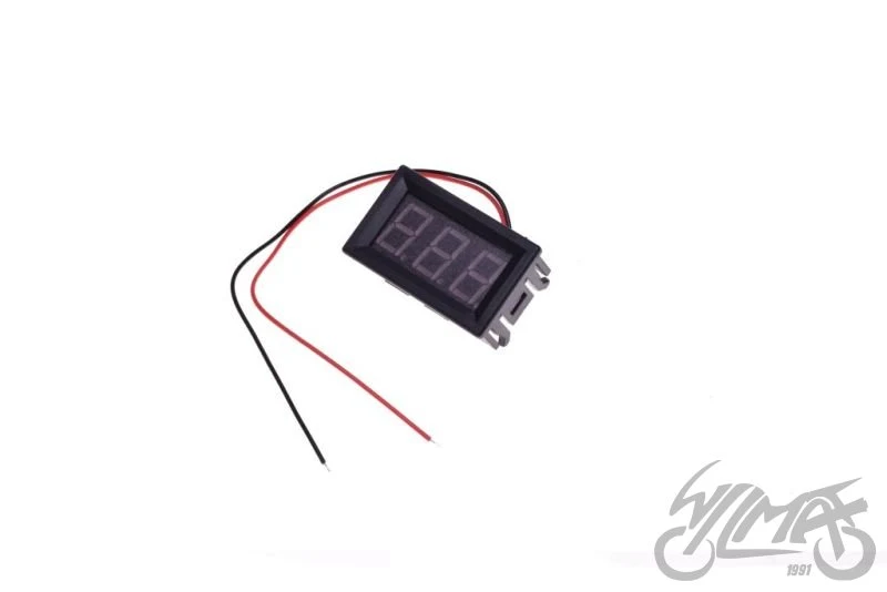 Czerwony woltomierz 2,5–30 V, 48 × 29 × 22 mm — AI1411 — ujęcie 1