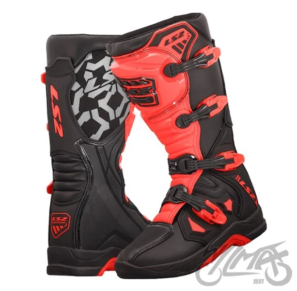 Buty motocyklowe LS2 Raptor — czarno-czerwone, rozmiar 45 — ujęcie 5