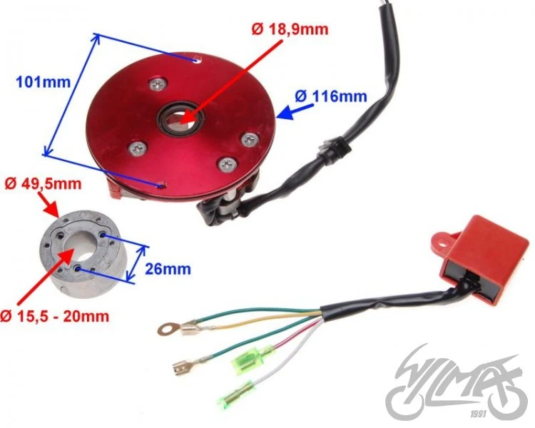 Stator iskrownik do enduro z modułem — ujęcie 2