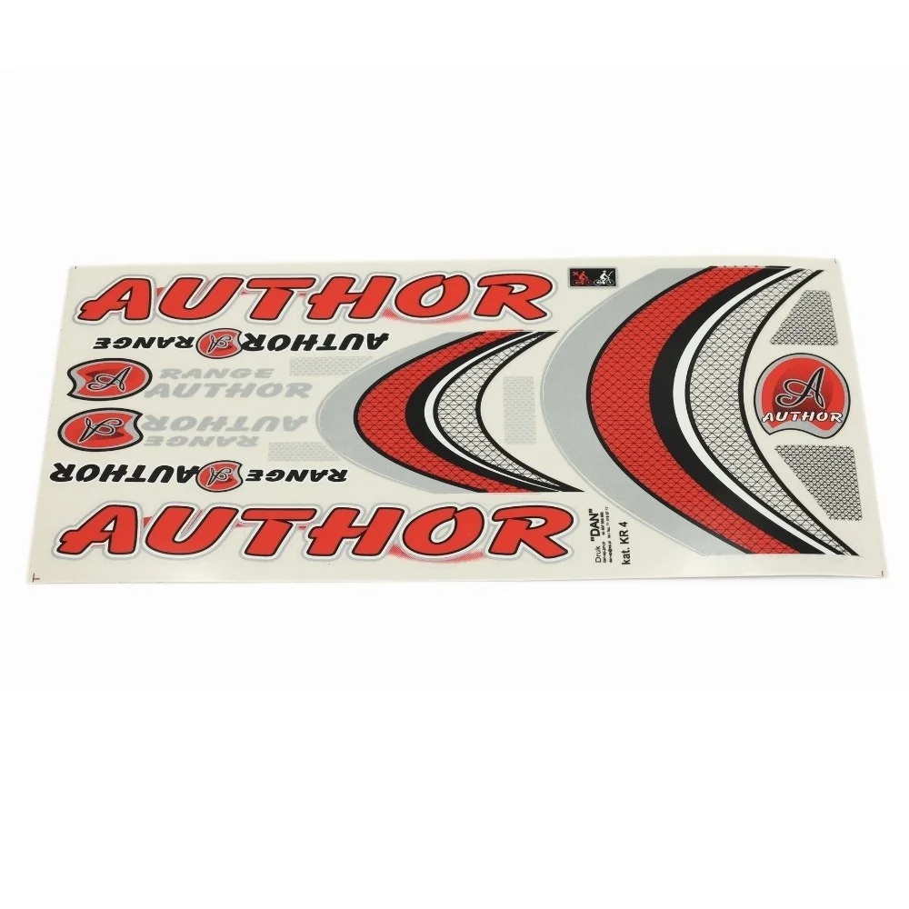 Kalkomania rowerowa author czerwona KR4