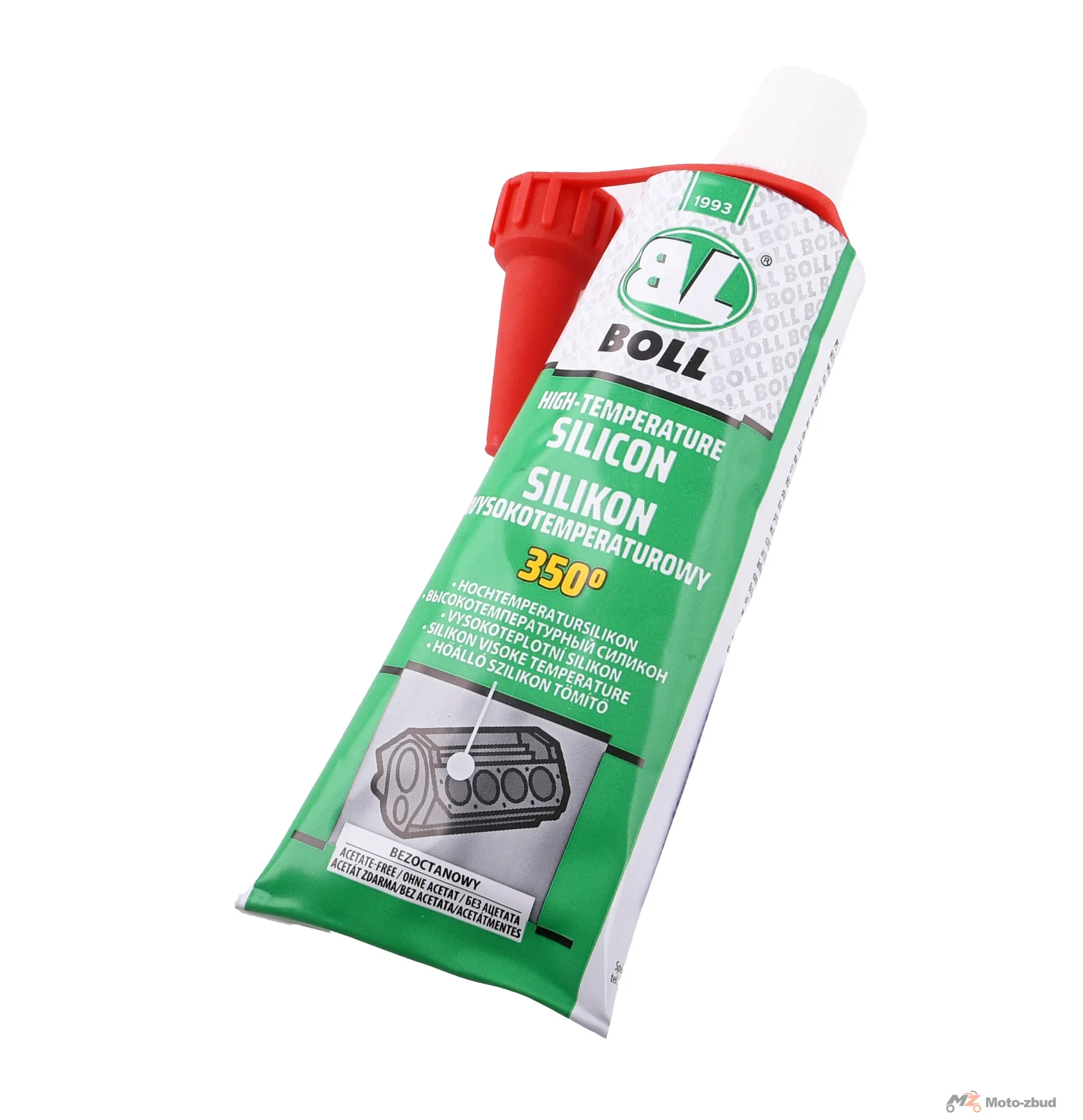 BOLL silikon wysokotemperaturowy czerwony 80 ml
