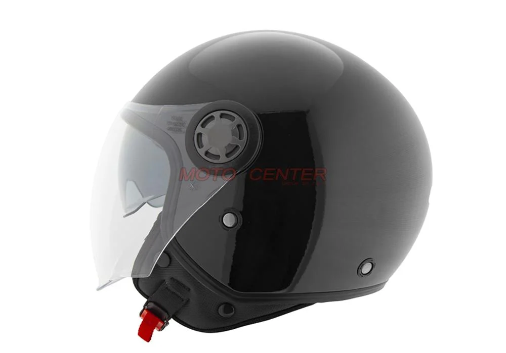 Kask motocyklowy otwarty z blendą City-Bike YA-662 czarny połysk rozmiar L Homologacja ECE 22.06 — ujęcie 3