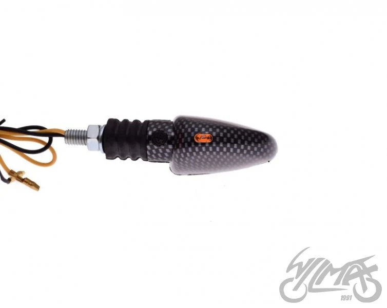 Kierunkowskaz owalny lewy przedni, jasny / carbon — 12 V 10 W, AL70021LB — ujęcie 3
