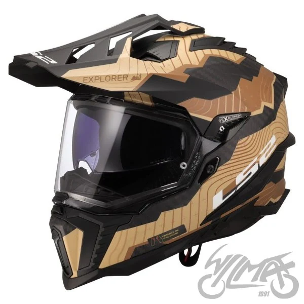 Kask LS2 MX701 Explorer C Trick M.Brown Sand — rozmiar L — ujęcie 1
