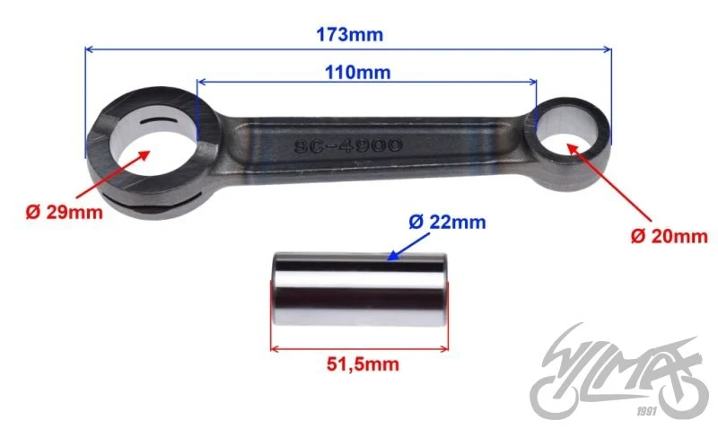 Korbowód CZ 175 import — ujęcie 2