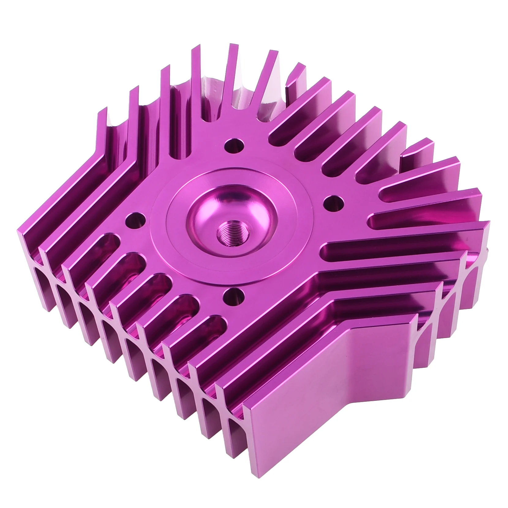 Głowica cylindra Simson mtx 130 Big Bore aluminium CNC V2 fioletowa DPR Performance — ujęcie 2