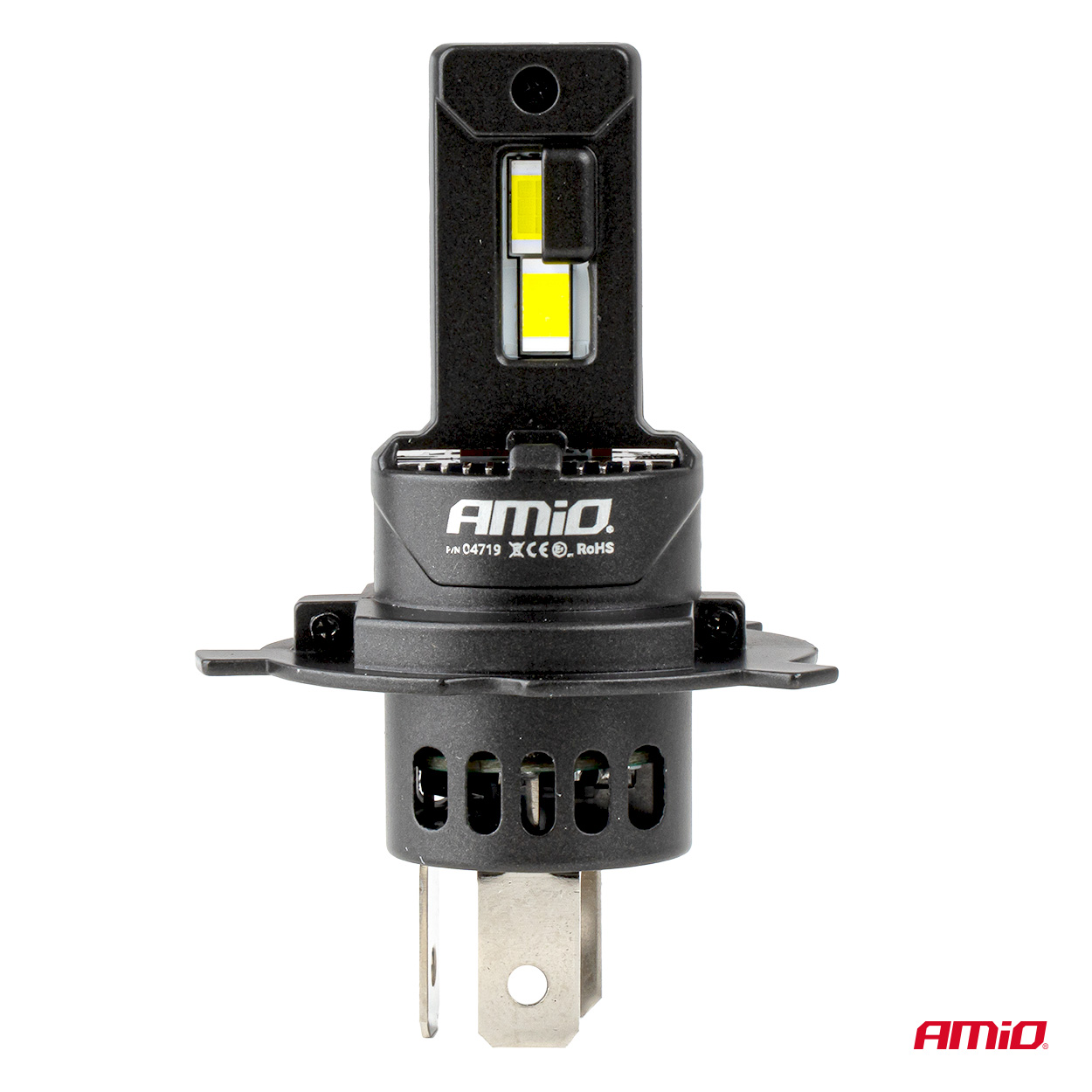 Żarówki samochodowe LED seria F25 PRO BLACK FULL CANBUS H4 H19 70 W 12 V 24 V — ujęcie 6