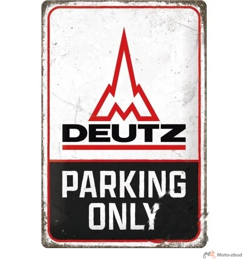 Tablica plakat 20 × 30 deutz parking only 22404