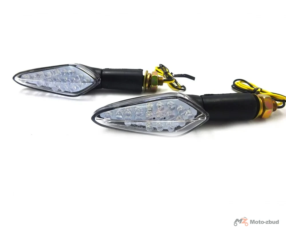 Kierunkowskazy (CH-1001-2) LED czarne (plastikowe / trójkątne / długie ramie ) — ujęcie 2