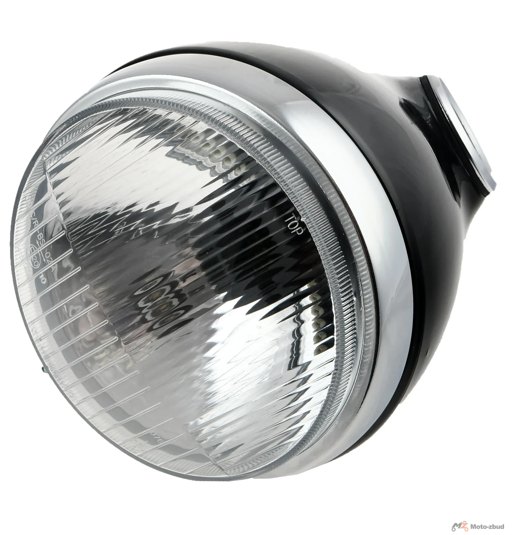 Obudowa lampy przód Simson S50 S51 S70 z otworem na licznik czarna polerowana Venandi — ujęcie 4
