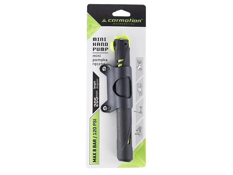 Mini pompka ręczna 250 mm z uchwytem rowerowym, max 8 BAR — ujęcie 2