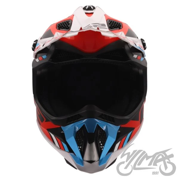 Kask crossowy LS2 MX700 Subverter Evo II Stomp White Blue Red — S — ujęcie 3