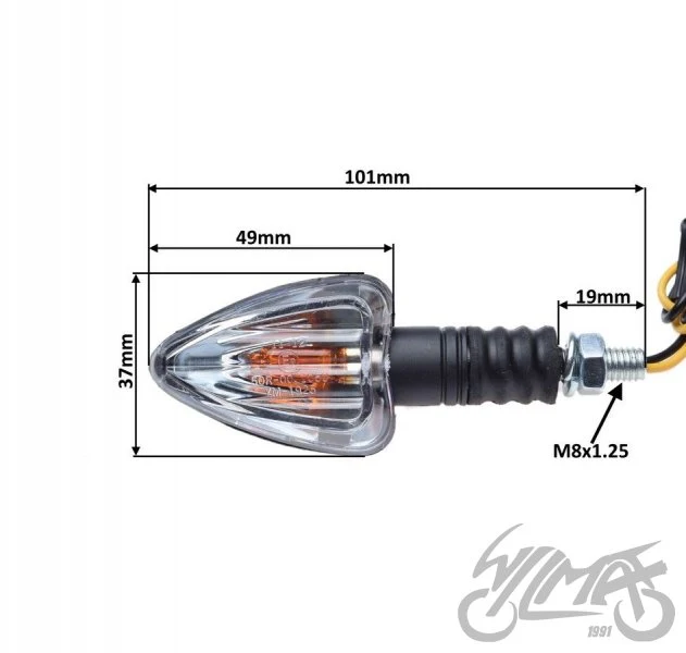 Kierunkowskaz stożkowy z nacięciami, jasny, BA9S 12 V 23 W — AL7003ECE — ujęcie 2