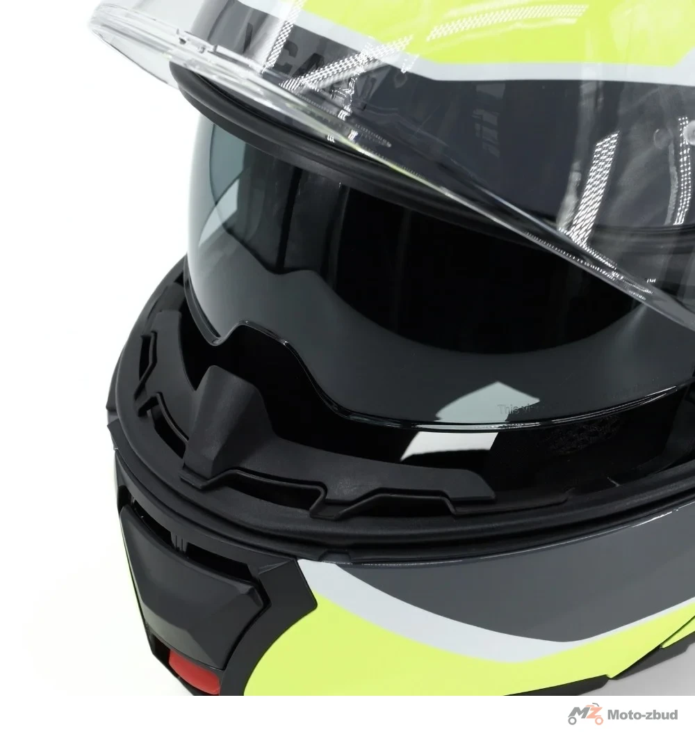 Kask VCAN model H272 sports yellow Black z podnoszoną szczęką i blendą czarno-szaro-żółty M — ujęcie 4