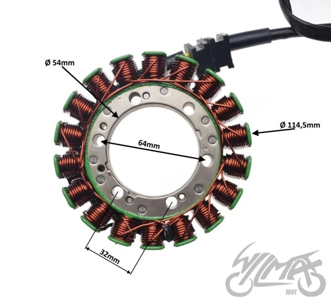 Stator 18 cewek do Hondy RVT1000R 2002–2006 — ujęcie 2