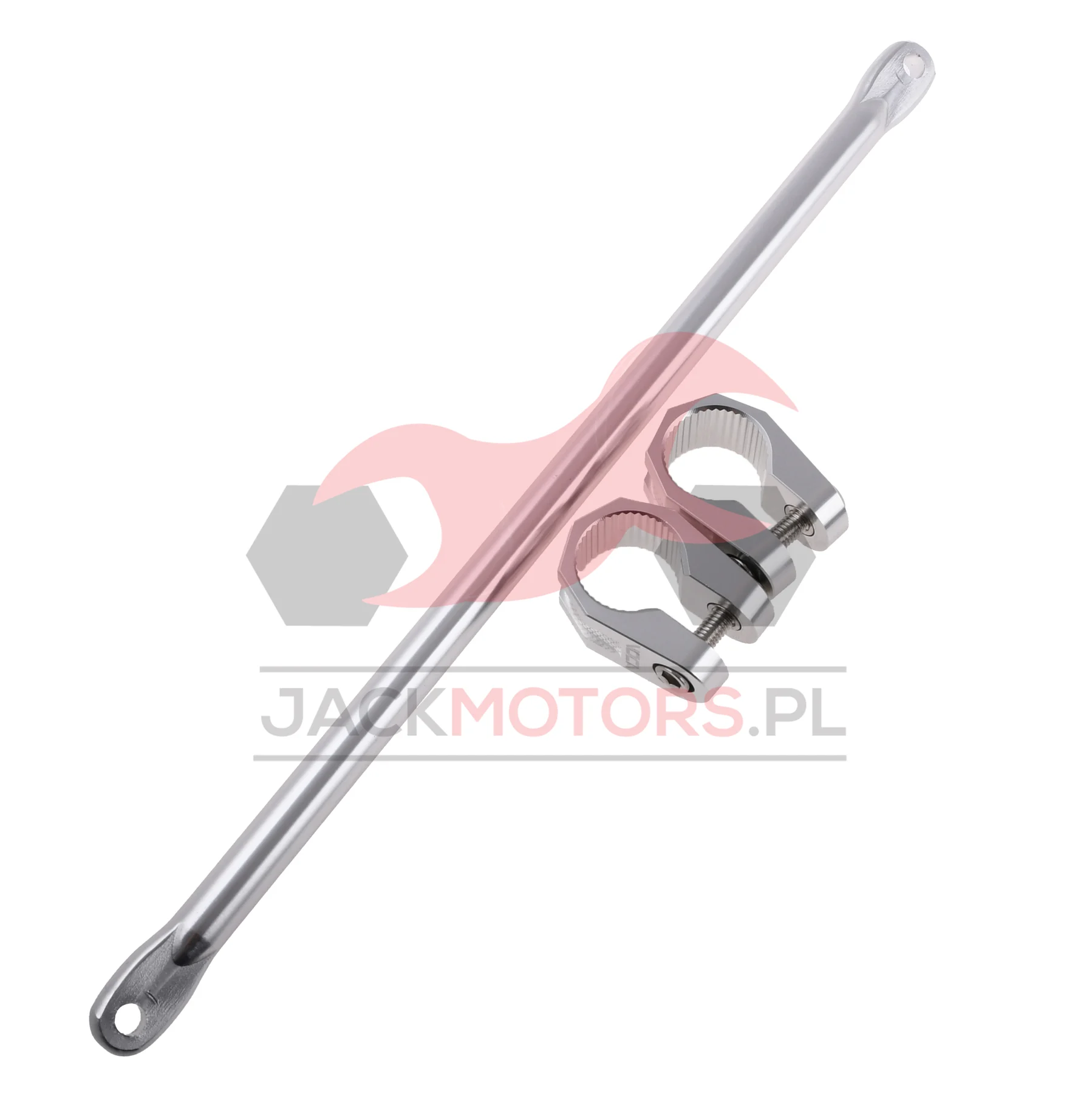 Rozpórka kierownicy aluminium CNC VOCA racing srebrna — ujęcie 1