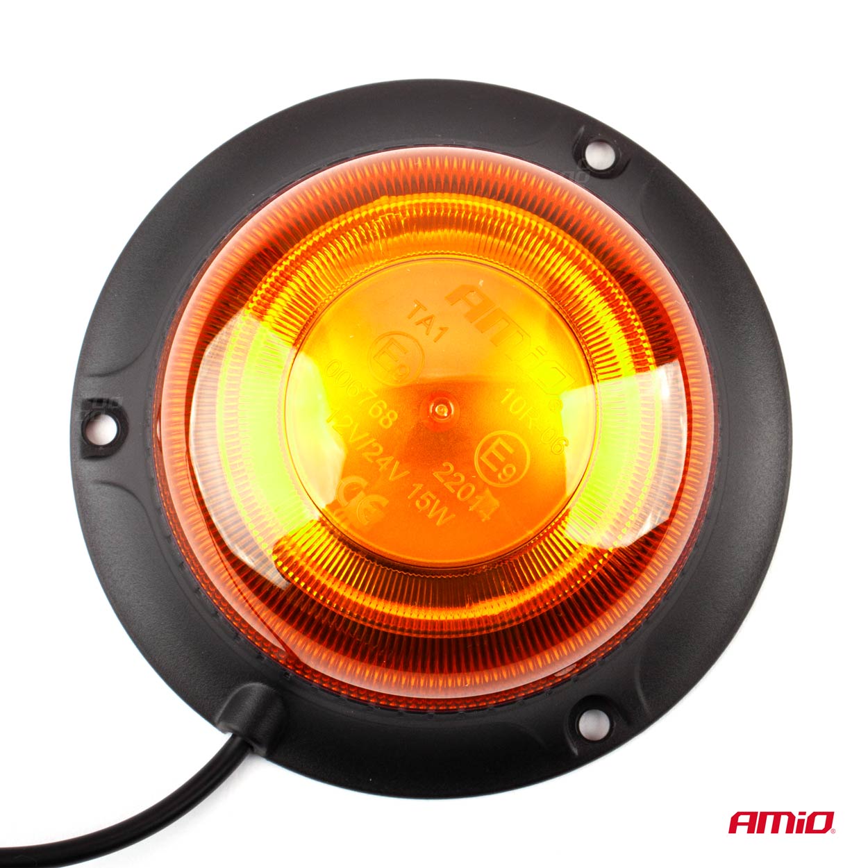Lampa ostrzegawcza błyskowa mini kogut 18 LED magnes R65 R10 12 V 24 V W21ml — ujęcie 3