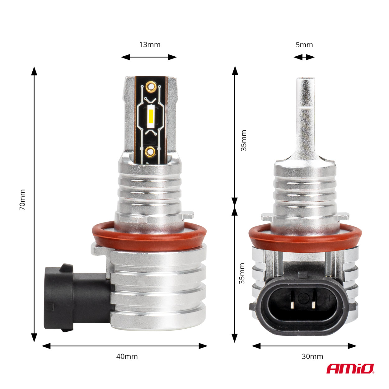 Żarówki samochodowe LED seria H-mini H8 H9 H11 H16 6500K Canbus — ujęcie 3