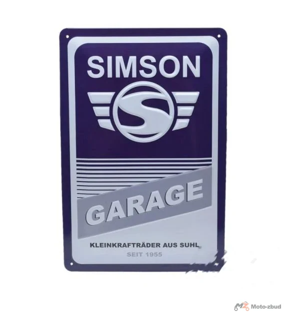 Tablica dekoracyjna Simson Garage — niebieska — AA24167