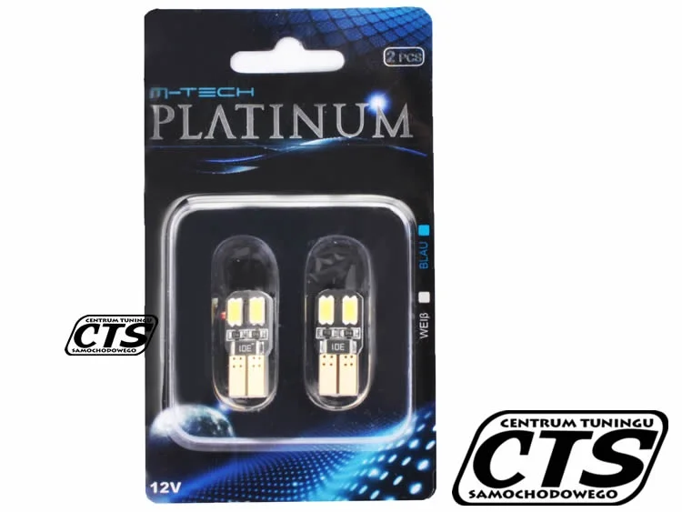 Żarówka W5W T10 12V SMD5630 4xLED CANBUS biała (2szt) — ujęcie 3