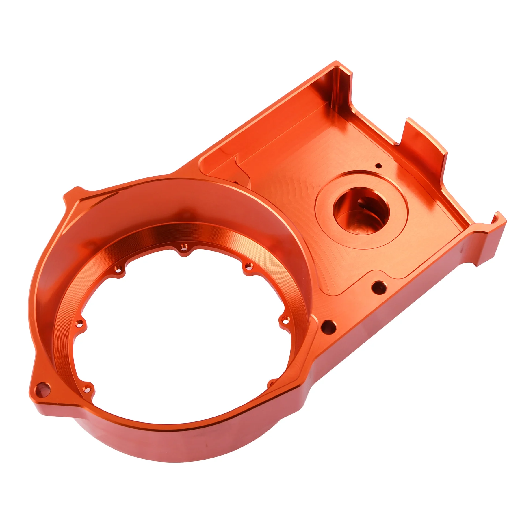Pokrywa silnika prawa DPR Performance CNC Clear do Simson S51, SR50 — pomarańczowa — ujęcie 4