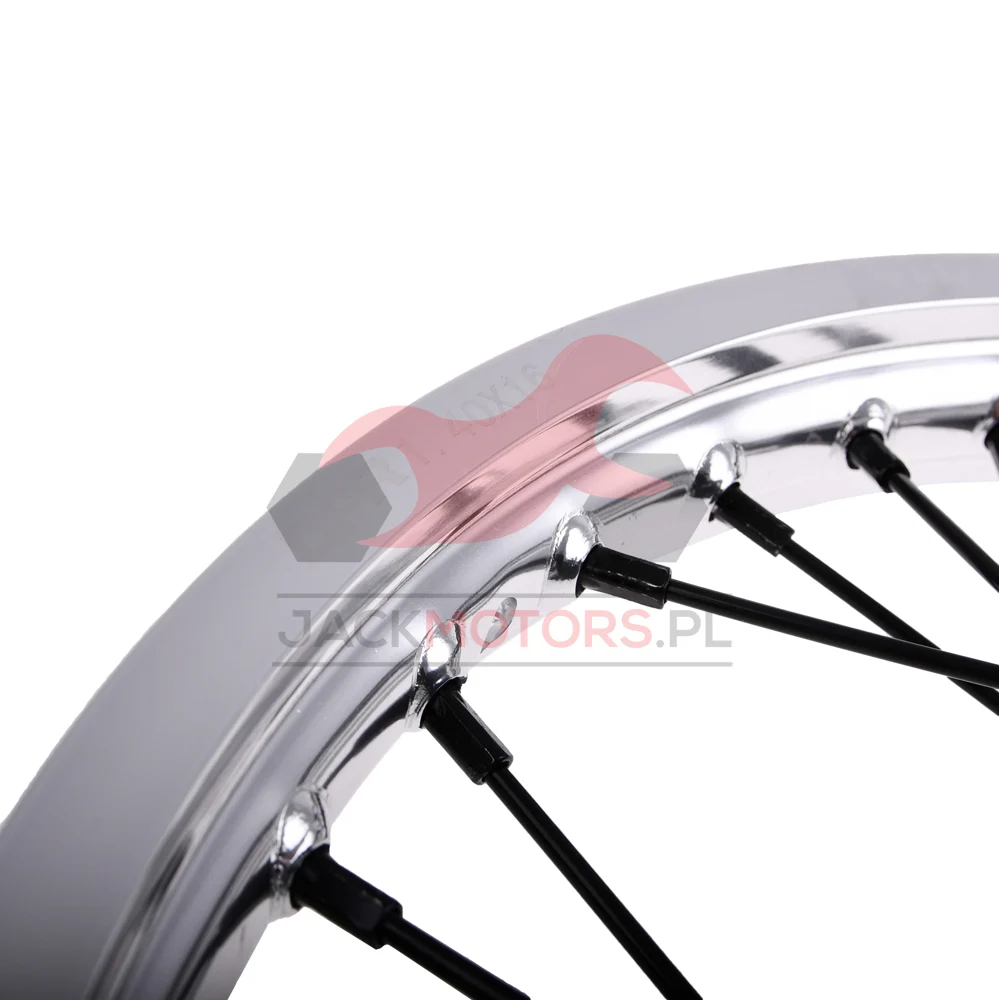 Koło jezdne Simson 1,4 × 16 S50/51/70 aluminium DPR Classic czarna piasta + szprychy — ujęcie 2
