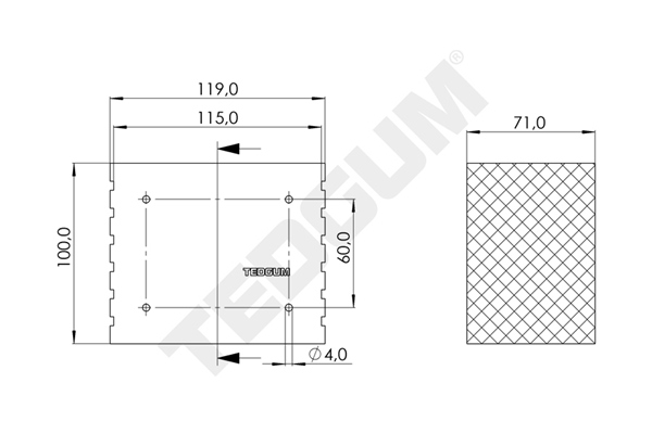 Podkładka podnośnika uniwersalna TEDGUM 00849900 — ujęcie 5