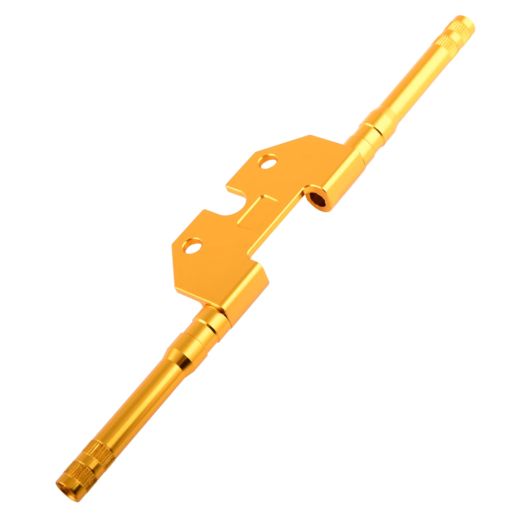 Uchwyt kierunkowskazu Simson tył 10 mm okrągły aluminium CNC złoty z gwintem M8 Racing Force — ujęcie 2