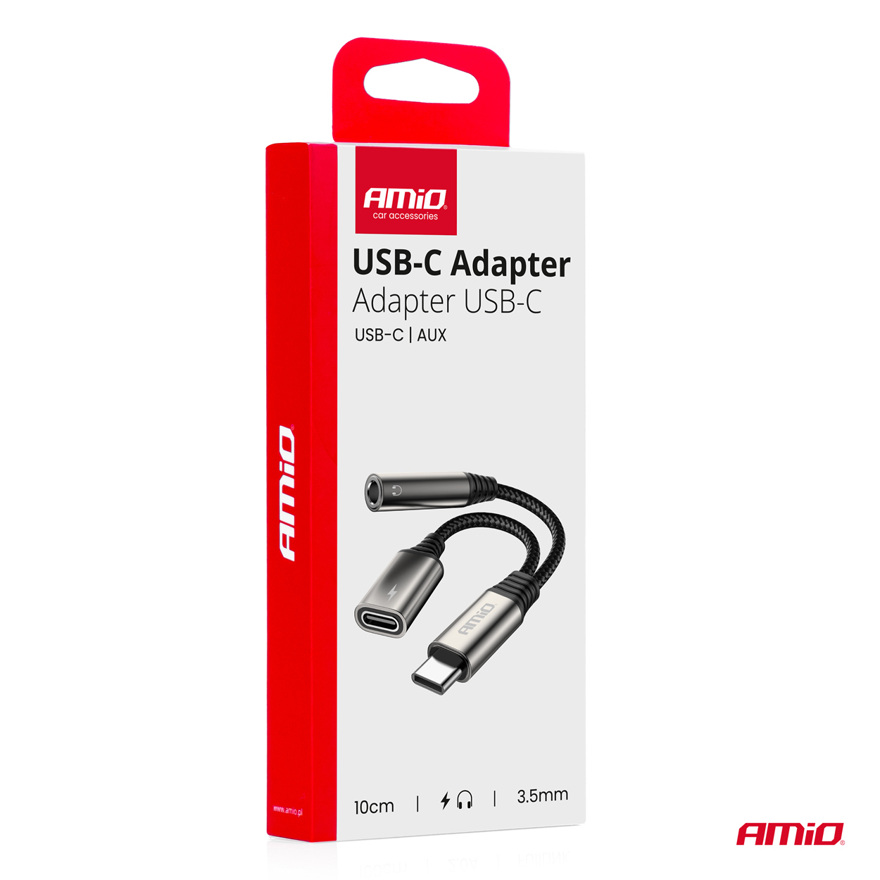 Adapter rozgałęźnik USB-C na USB-C + Mini Jack 3.5 mm 10 cm — ujęcie 4