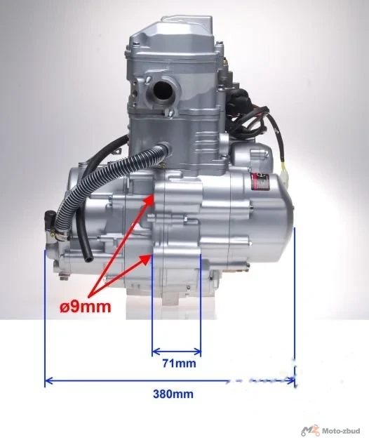 Silnik kpl. ATV 250ST-9E 167 mm woda — ujęcie 3
