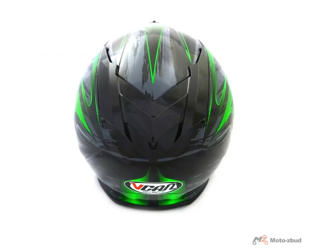 Kask VCAN model V126 rym 122 green integralny z blendą czarno-zielony L — ujęcie 4