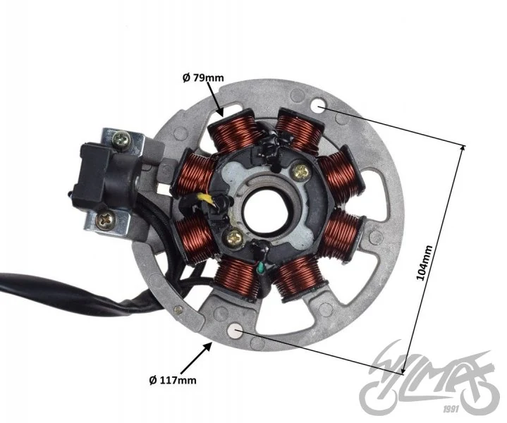 Stator 8 cewek do Keeway Pixel — ujęcie 2