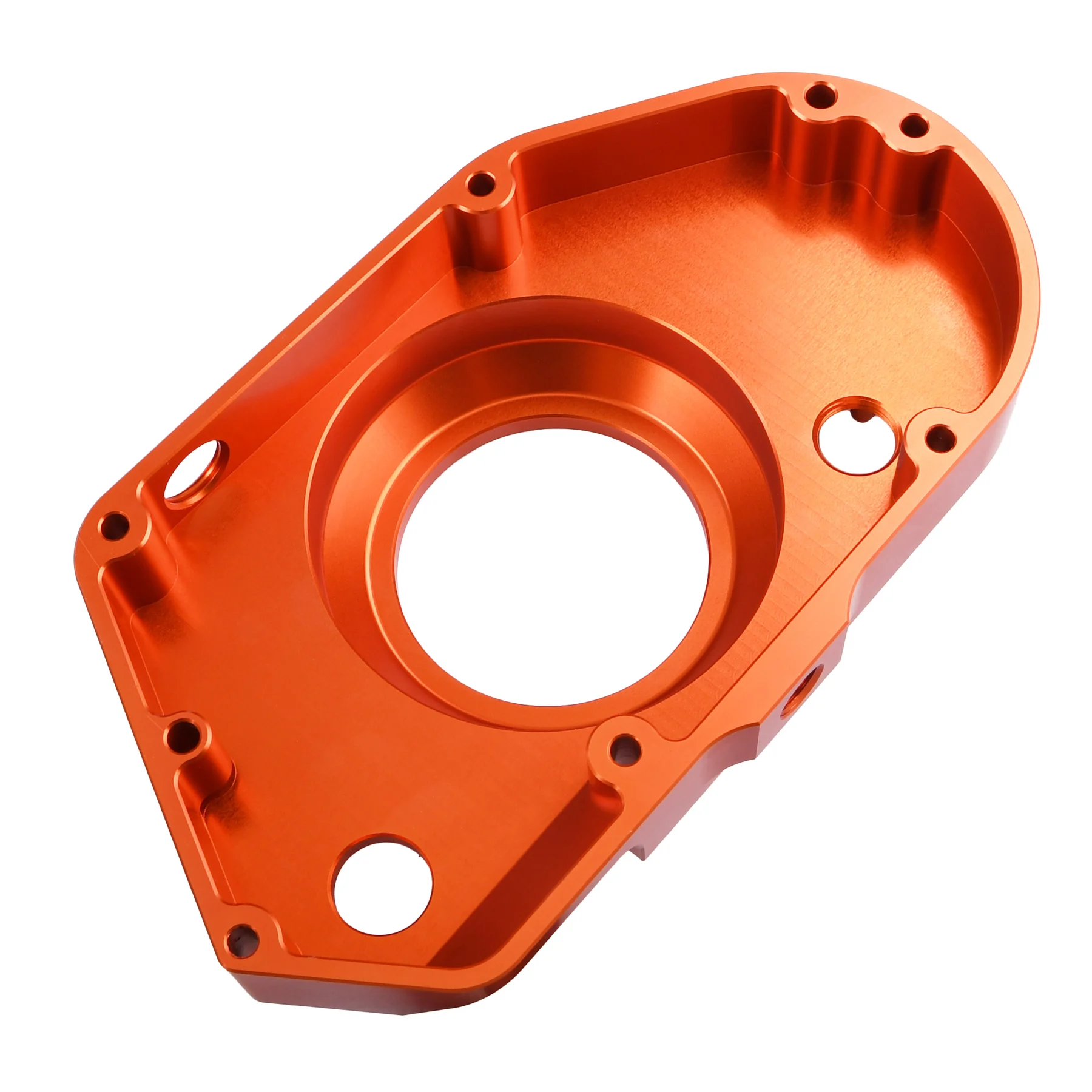 Pokrywa silnika Simson S51 SR50 lewa aluminium CNC clear pomarańczowa + śruby DPR Performance — ujęcie 4