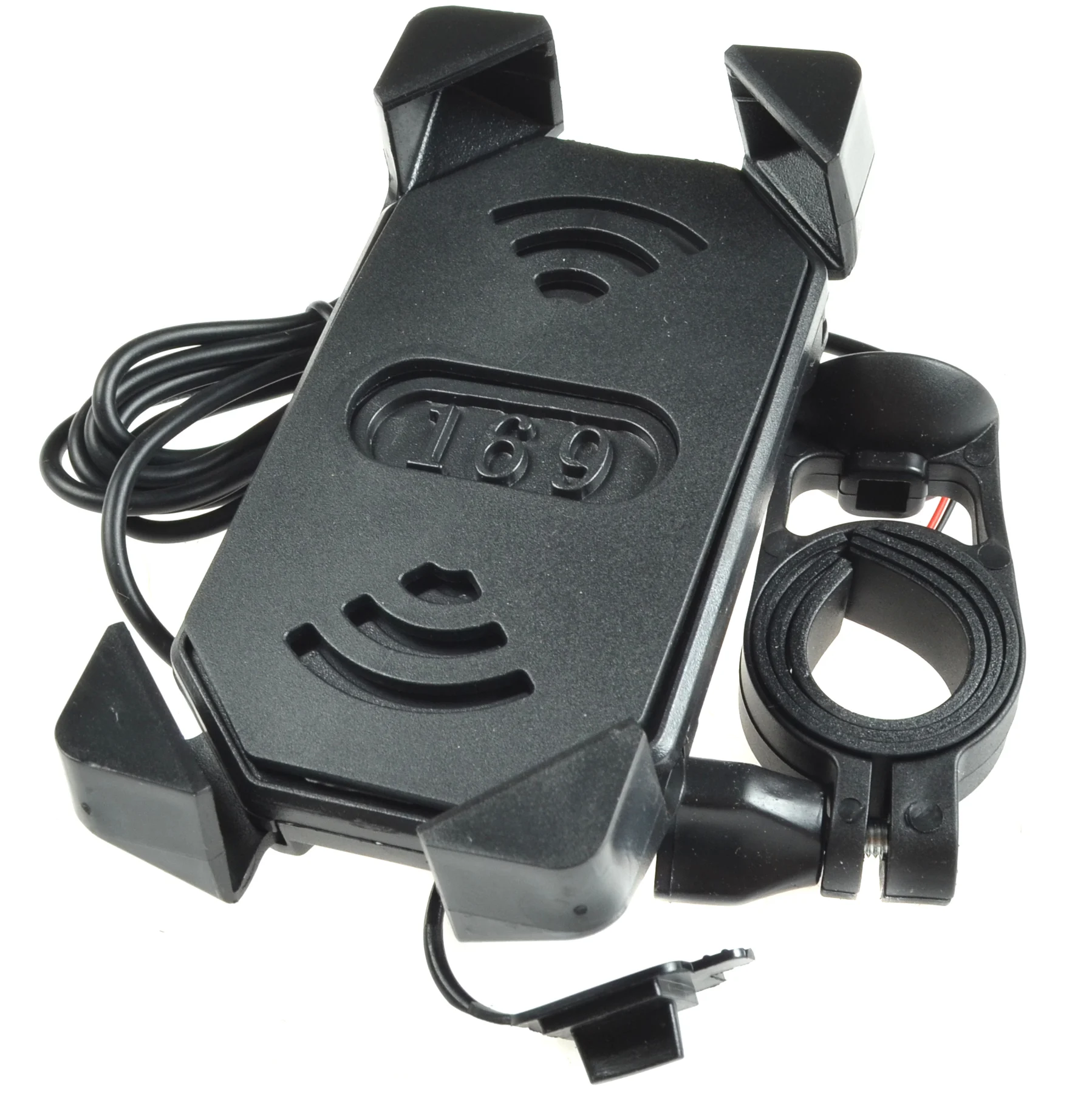 Uchwyt na telefon motocyklowy + USB uniwersalny — ujęcie 3