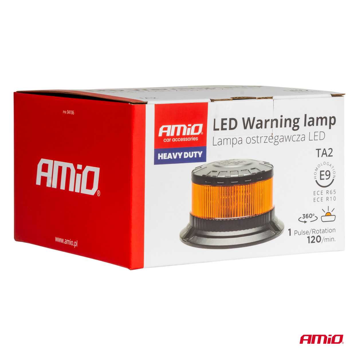 Lampa ostrzegawcza błyskowa kogut LED W28B 12 V 24 V — ujęcie 6