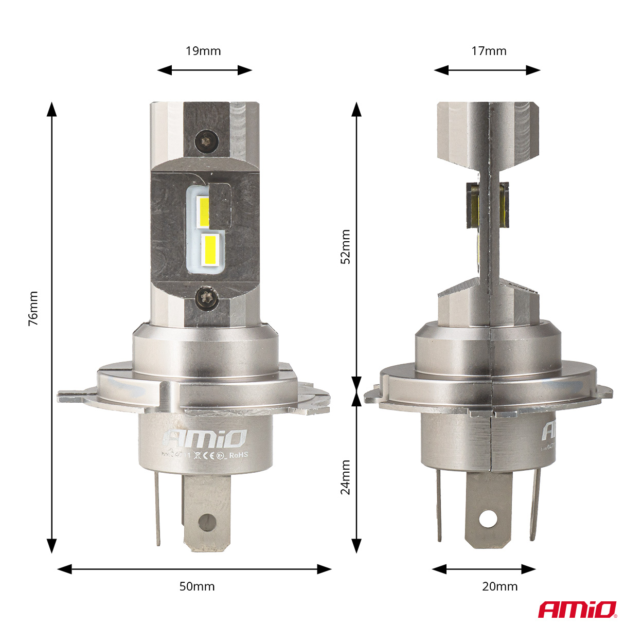 Żarówki samochodowe LED seria H25 CANBUS H4 H19 12 V 36 W — ujęcie 9