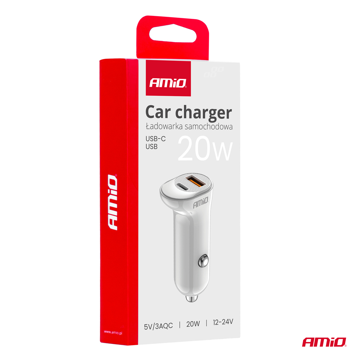 Ładowarka samochodowa USB-A+ USB-C 20 W — ujęcie 5