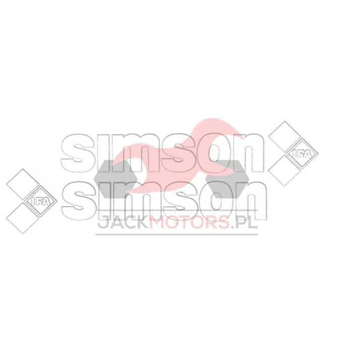 Naklejka Simson ramy SR50 biała — ujęcie 1