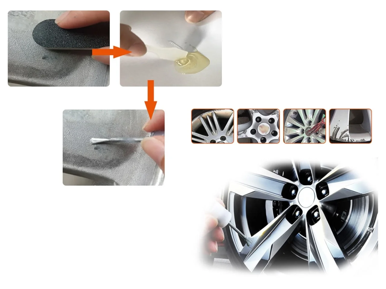 Zestaw do naprawy felg aluminiowych VISBELLA — ujęcie 3
